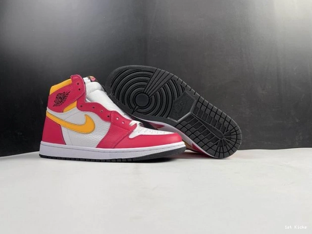 1st Kicks Shoes Fusion OGLight Red High 1 Air Jordan 555088-603 0814
